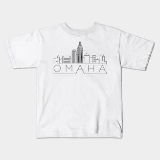 Omaha Minimal Skyline Kids T-Shirt